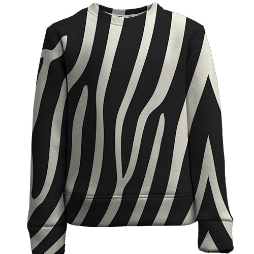 Детский 3D свитшот с кожей зебры