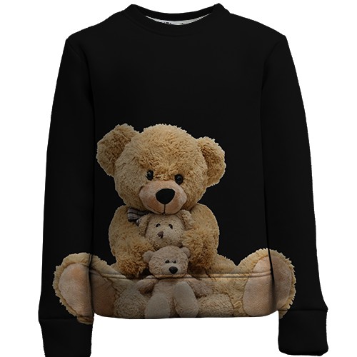 Дитячий 3D світшот з ведмедиками Тедді