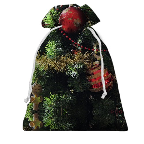 3D Подарочный мешочек с новогодней ёлкой