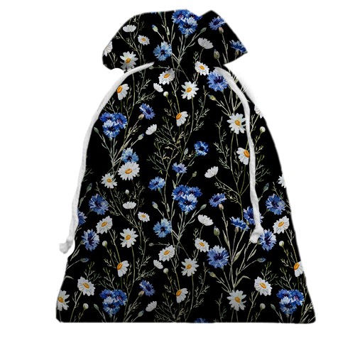 3D Подарочный мешочек с ромашками и васильками (АРТ)