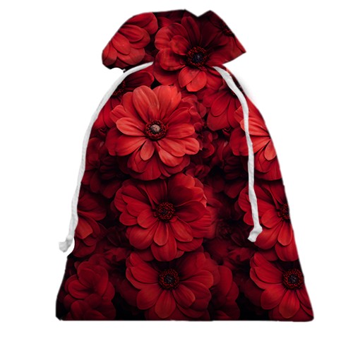 3D Подарунковий мішечок з червоними хризантемами