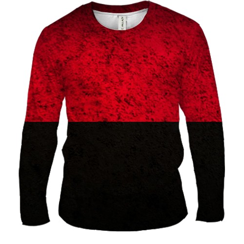 Чоловічий 3D лонгслів з прапором ОУН