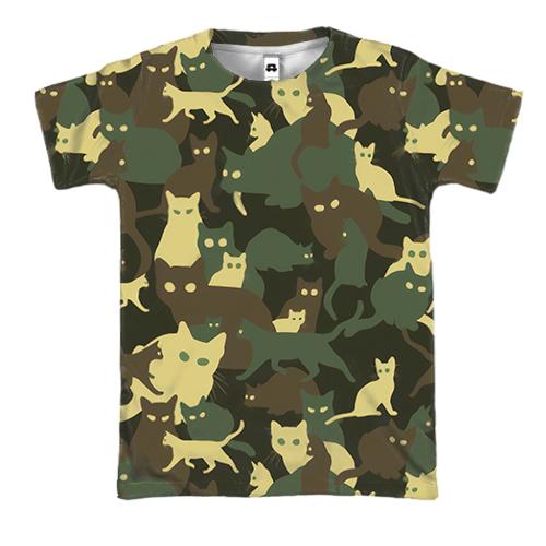 3D футболка Камуфляж коти "Котофляж"