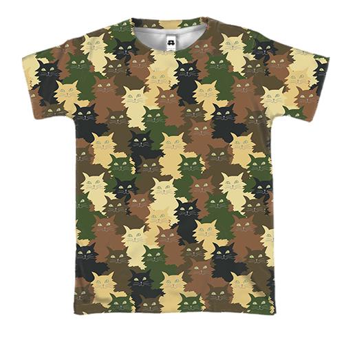 3D футболка Камуфляж коти "Котофляж" (2)