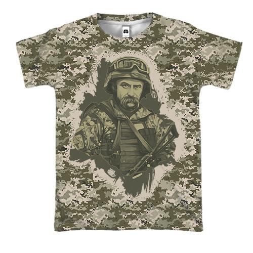 3D футболка с Тарасом Шевченко - Слава Украине (пиксель)