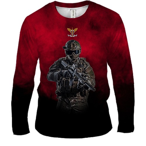 Чоловічий 3D лонгслів ДШВ