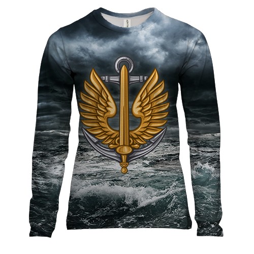 Женский 3D лонгслив Морская пехота