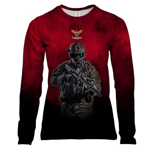 Жіночий 3D лонгслів ДШВ