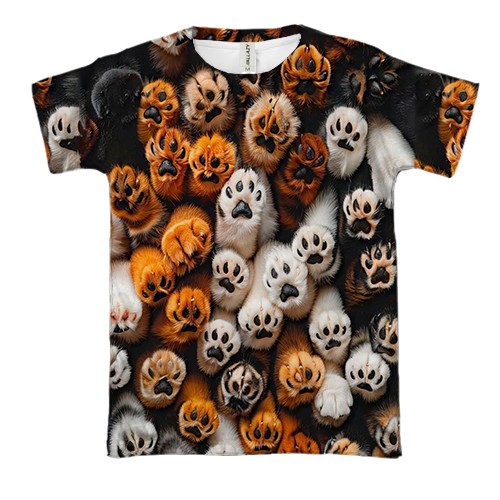 3D футболка Лапки