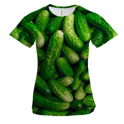 Жіноча 3D футболка Огірки
