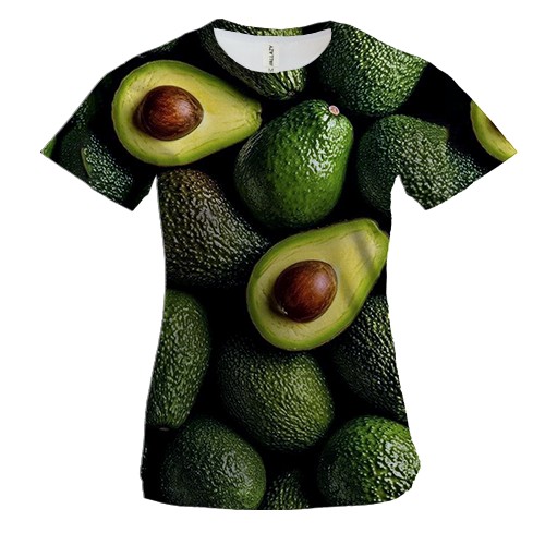 Женская 3D футболка Авокадо