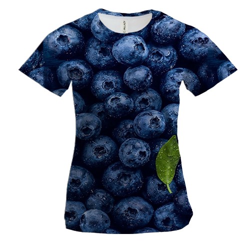 Женская 3D футболка Черника