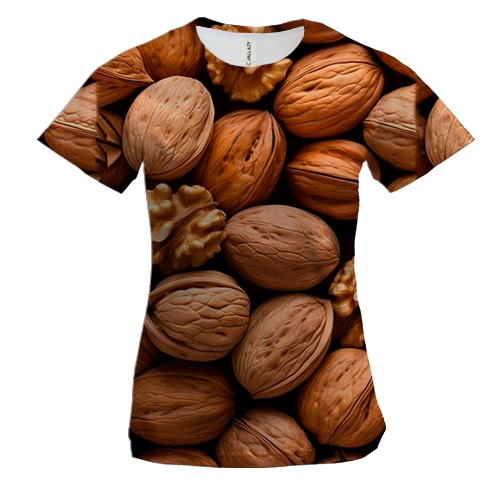 Жіноча 3D футболка Грецький горіх