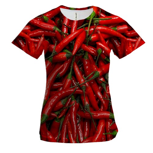 Жіноча 3D футболка Перець Чилі