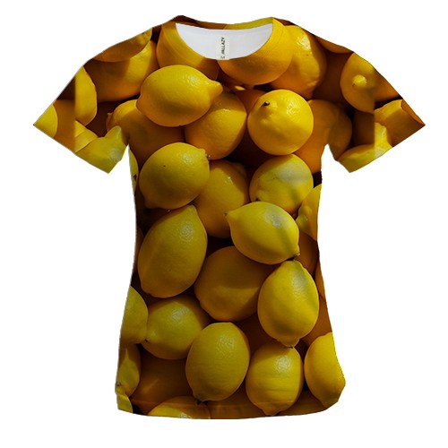 Женская 3D футболка Лимон