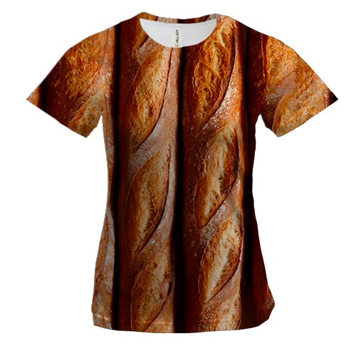 Жіноча 3D футболка Багети