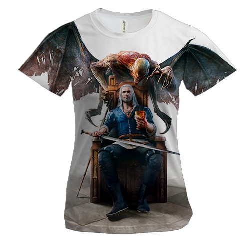 Женская 3D футболка The Witcher 3 Blood and Wine