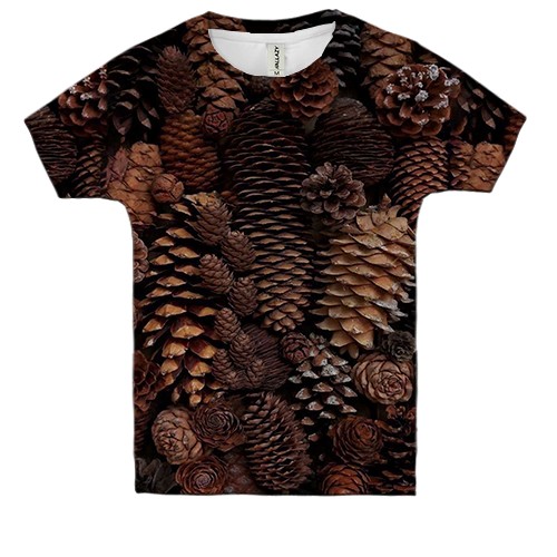 Дитяча 3D футболка Ялинові шишки