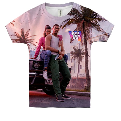 Дитяча 3D футболка GTA VI Miami