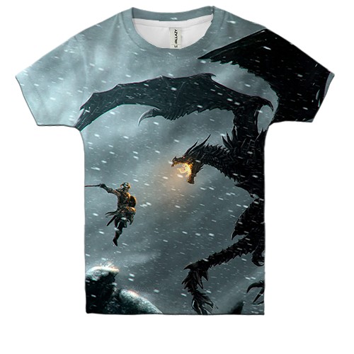 Детская 3D футболка TES V Skyrim - Dragon