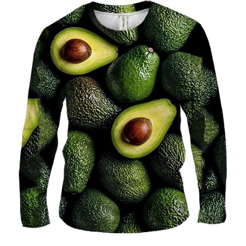 Чоловічий 3D лонгслів Авокадо