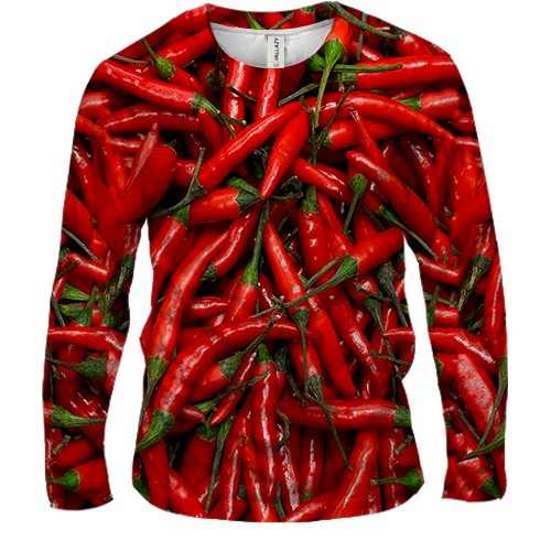 Чоловічий 3D лонгслів Перець Чилі