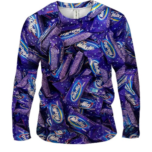 Чоловічий 3D лонгслів "MilkyWay" цукерка