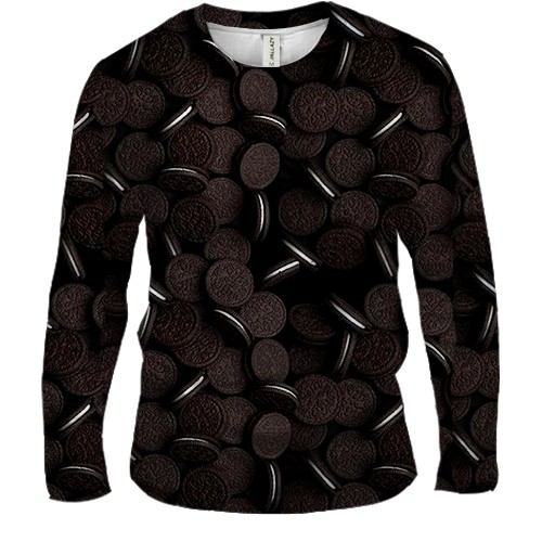 Мужской 3D лонгслив "Oreo" печенье