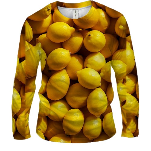 Чоловічий 3D лонгслів Лимон