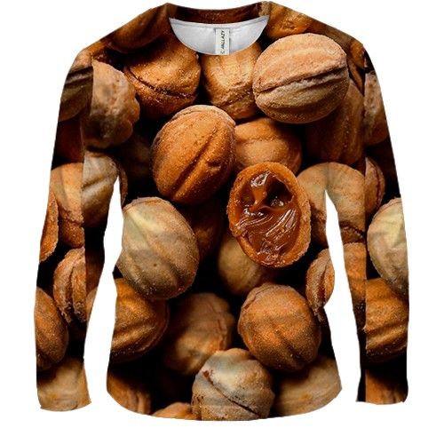 Чоловічий 3D лонгслів Горіхи