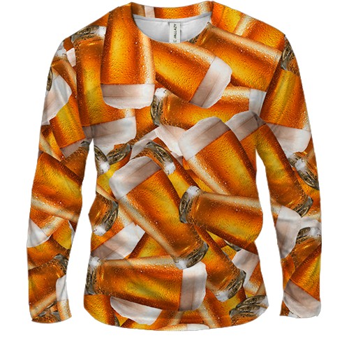 Чоловічий 3D лонгслів Пивний келих