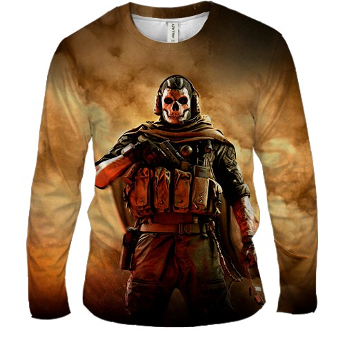 Чоловічий 3D лонгслів Ghost - CoD