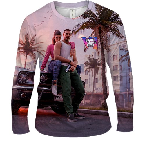Чоловічий 3D лонгслів GTA VI Miami