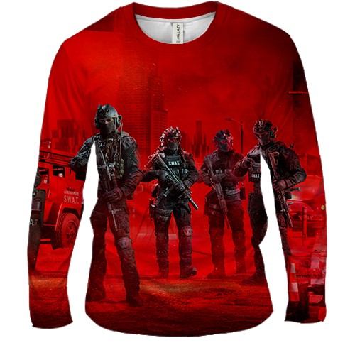 Мужской 3D лонгслив Ready or Not