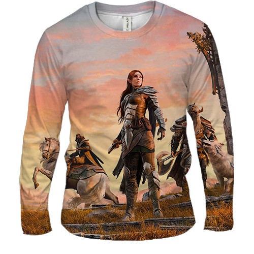 Чоловічий 3D лонгслів TESO Worm Cult