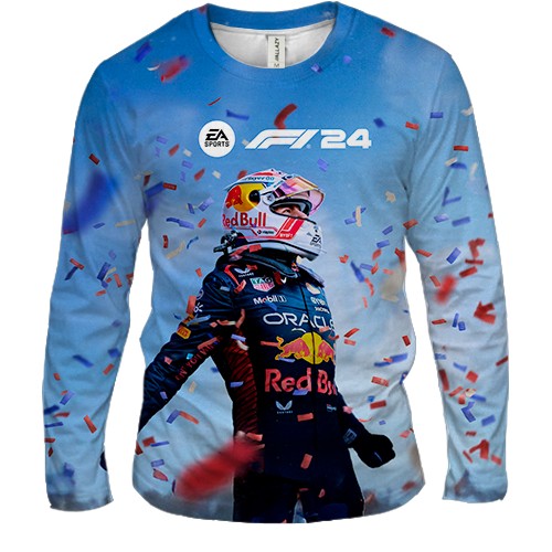 Чоловічий 3D лонгслів F1 2024 Max Verstappen