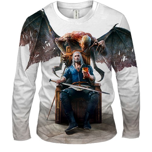 Мужской 3D лонгслив The Witcher 3 Blood and Wine