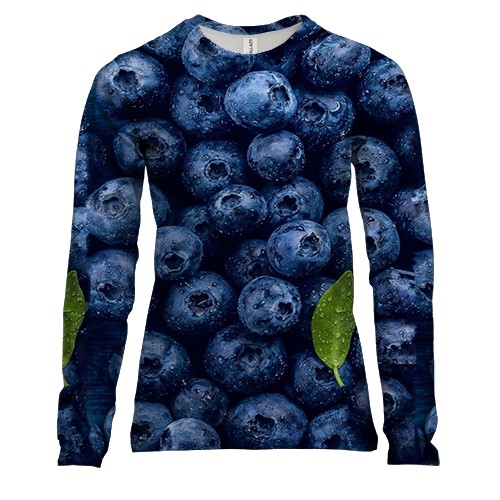 Жіночий 3D лонгслів Чорниця