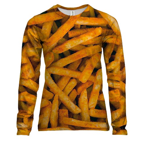 Женский 3D лонгслив Картошка Фри