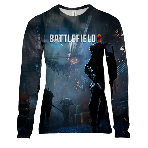 Женский 3D лонгслив Battlefield 6 Ночная операция