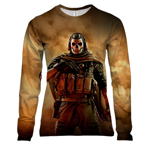 Жіночий 3D лонгслів Ghost - CoD