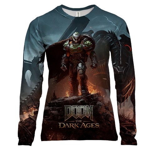 Жіночий 3D лонгслів DOOM TDA