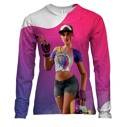 Жіночий 3D лонгслів Fortnite - Beach Bomber Skin