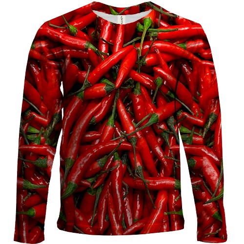 Дитячий 3D лонгслів Перець Чилі