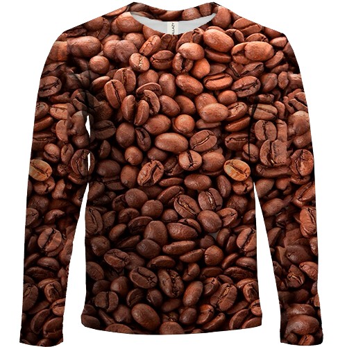 Дитячий 3D лонгслів Кавові зерна