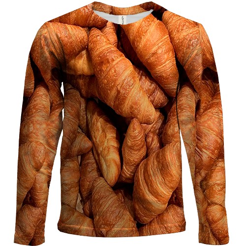 Детский 3D лонгслив Круассаны
