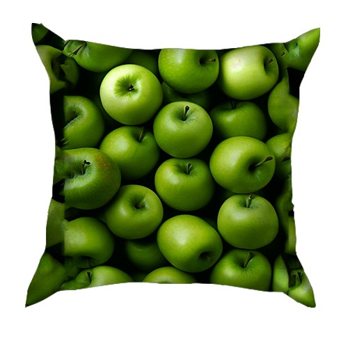 3D подушка Зелені яблука