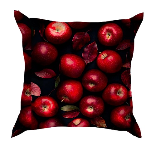 3D подушка Червоні яблука