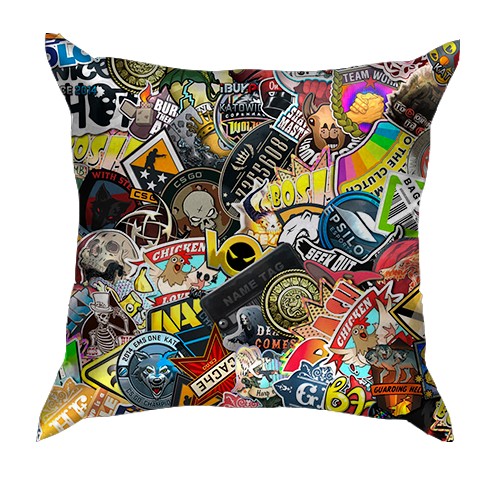 3D подушка CS 2 - Sticker Bombing