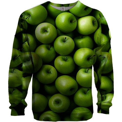 3D світшот Зелені яблука